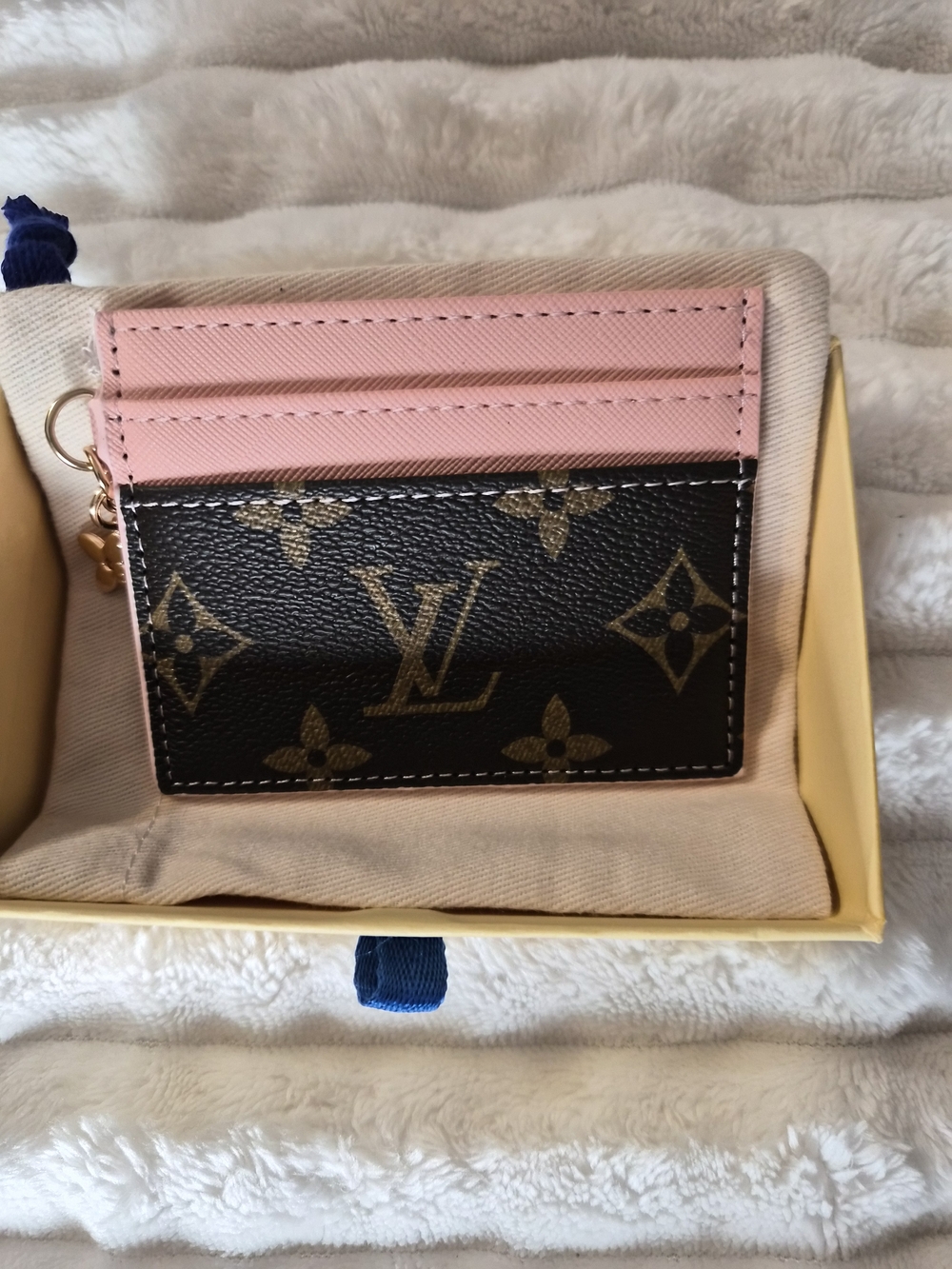 Louis Vuitton Monogram Pink and Brown Card Case